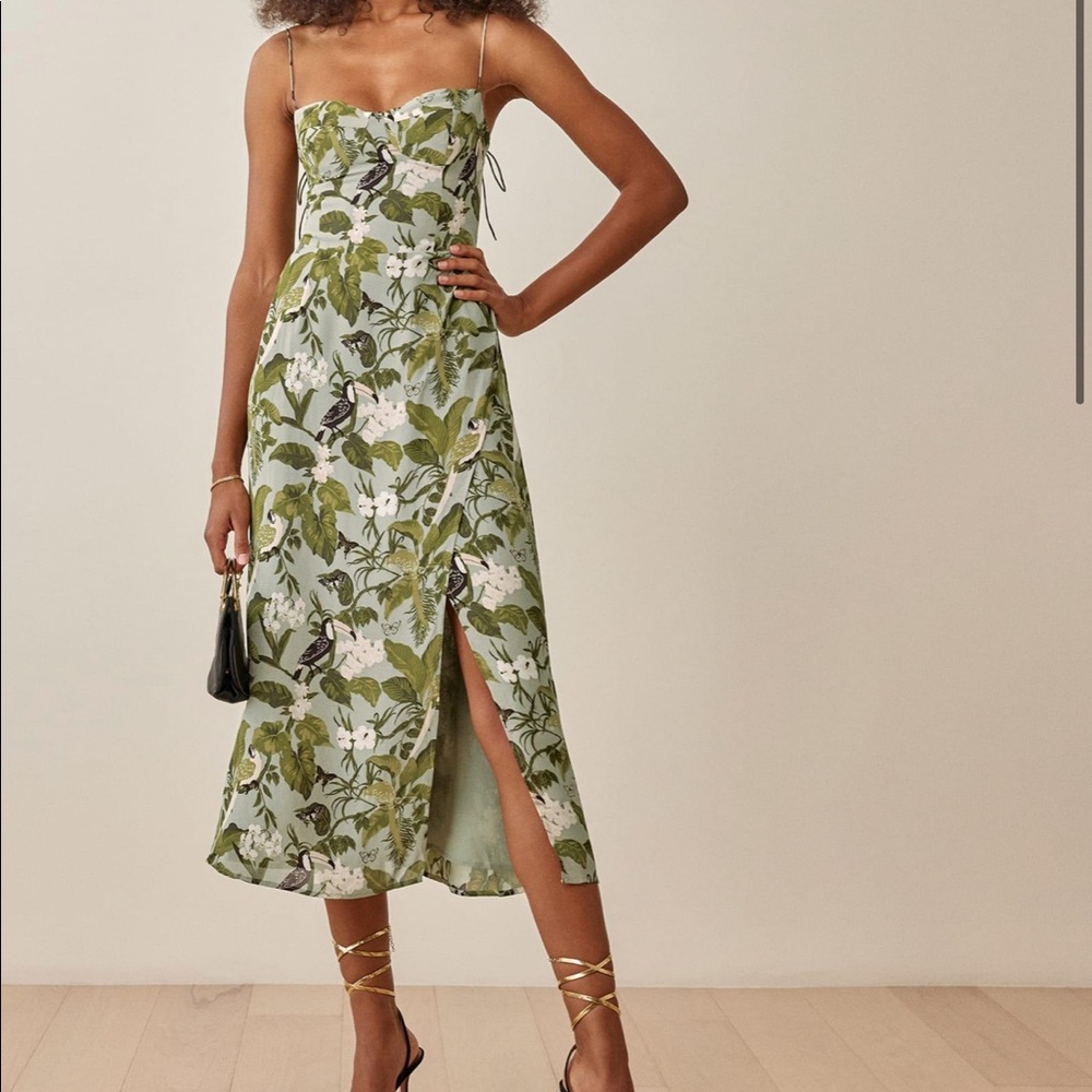 Reformation Kourtney floral-print crepe midi dress